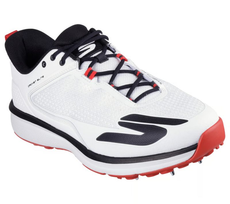 SKECHERS CRICKET ELITE - 11 SPIKE SHOES WHITE / BLUE / RED